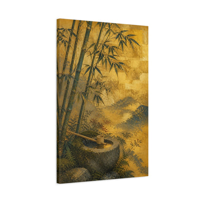 Side Mockup 2. Japanese Bamboo Basin shown as canvas print