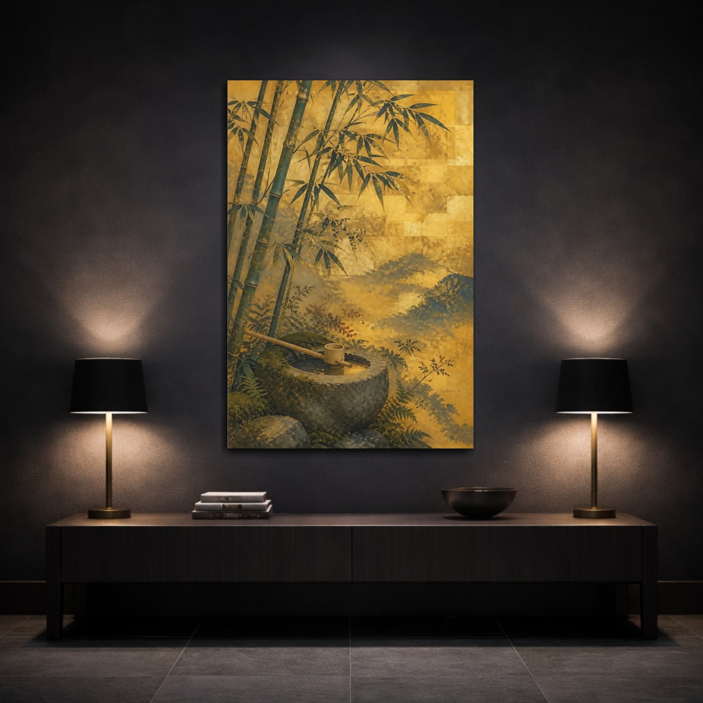 Mockup 3. Japanese Bamboo Basin shown as canvas print