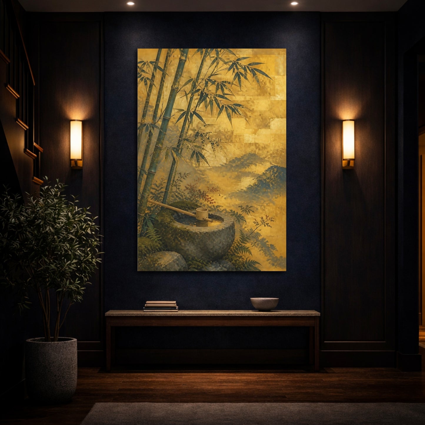 Mockup 4. Japanese Bamboo Basin shown as canvas print