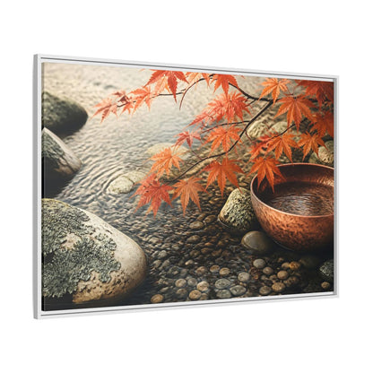 Side Mockup 7. Japanese Maple And Copper Bowl shown as framed canvas print