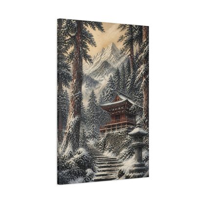 Main Mockup. Japanese Mountain Shrine shown as canvas print