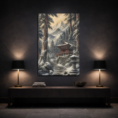 Mockup 3. Japanese Mountain Shrine shown as canvas print