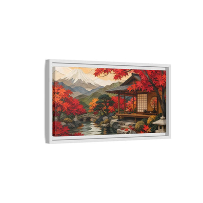 Side Mockup 6. Japanese Tea Pavilion shown as framed canvas print