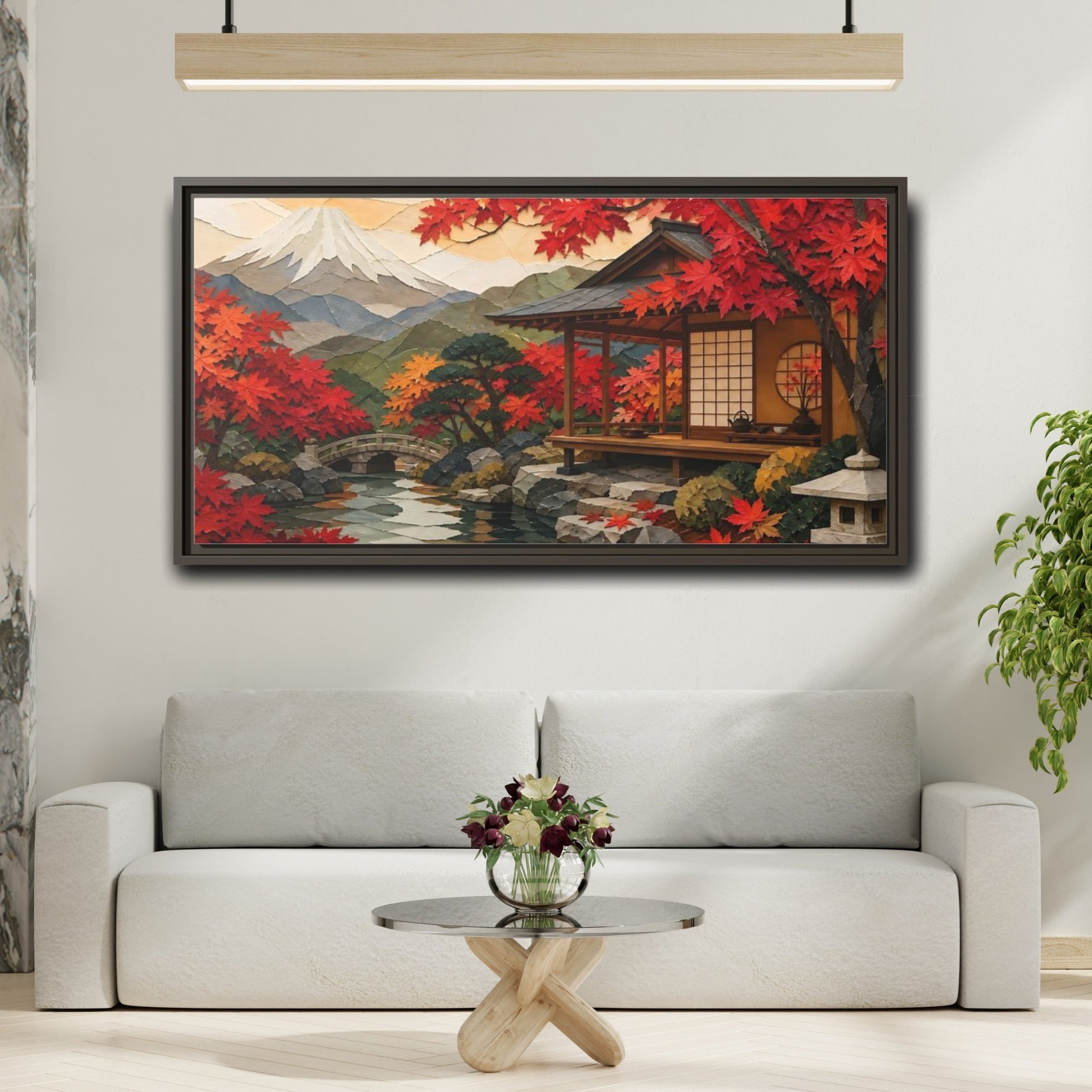 Mockup 2. Japanese Tea Pavilion shown as framed canvas print