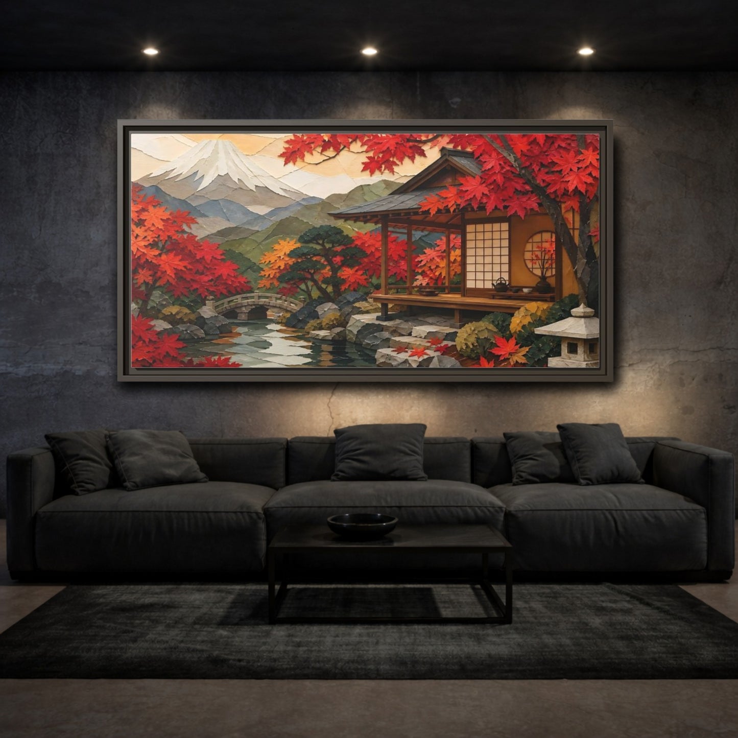 Mockup 3. Japanese Tea Pavilion shown as framed canvas print