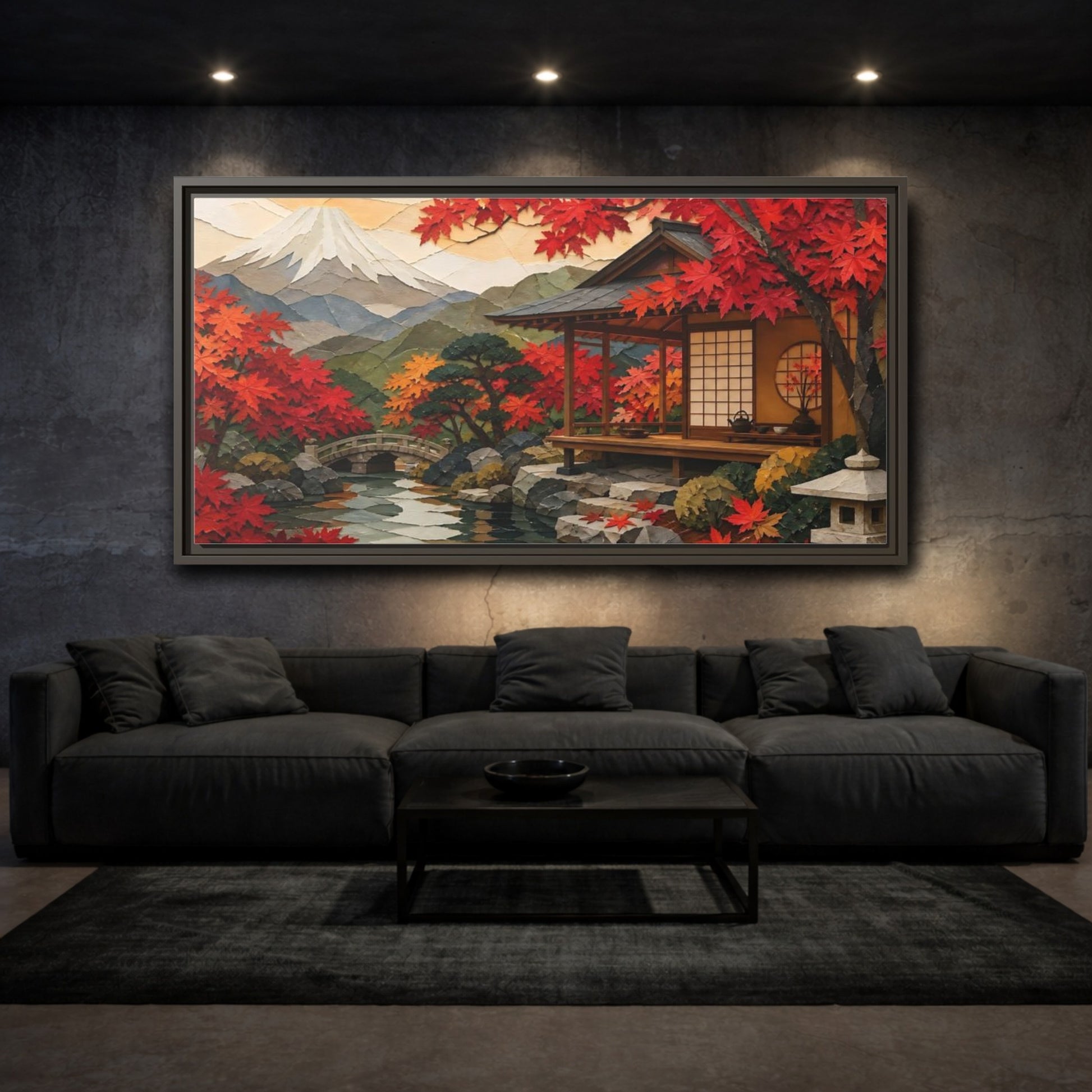 Mockup 3. Japanese Tea Pavilion shown as framed canvas print