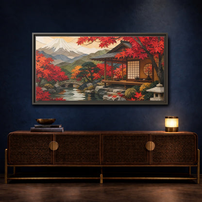 Mockup 4. Japanese Tea Pavilion shown as framed canvas print