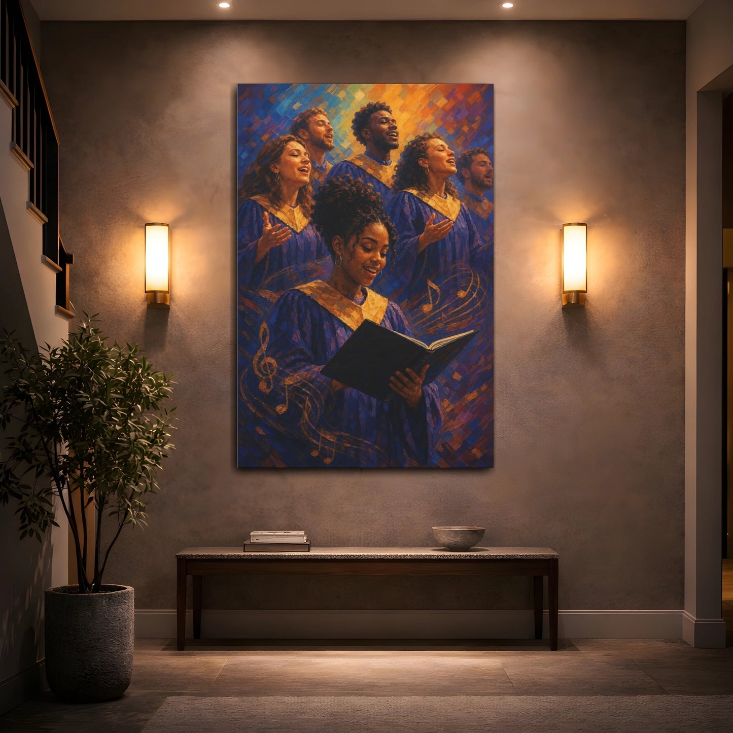 Mockup 2. Joyful Gospel Choir shown as canvas print