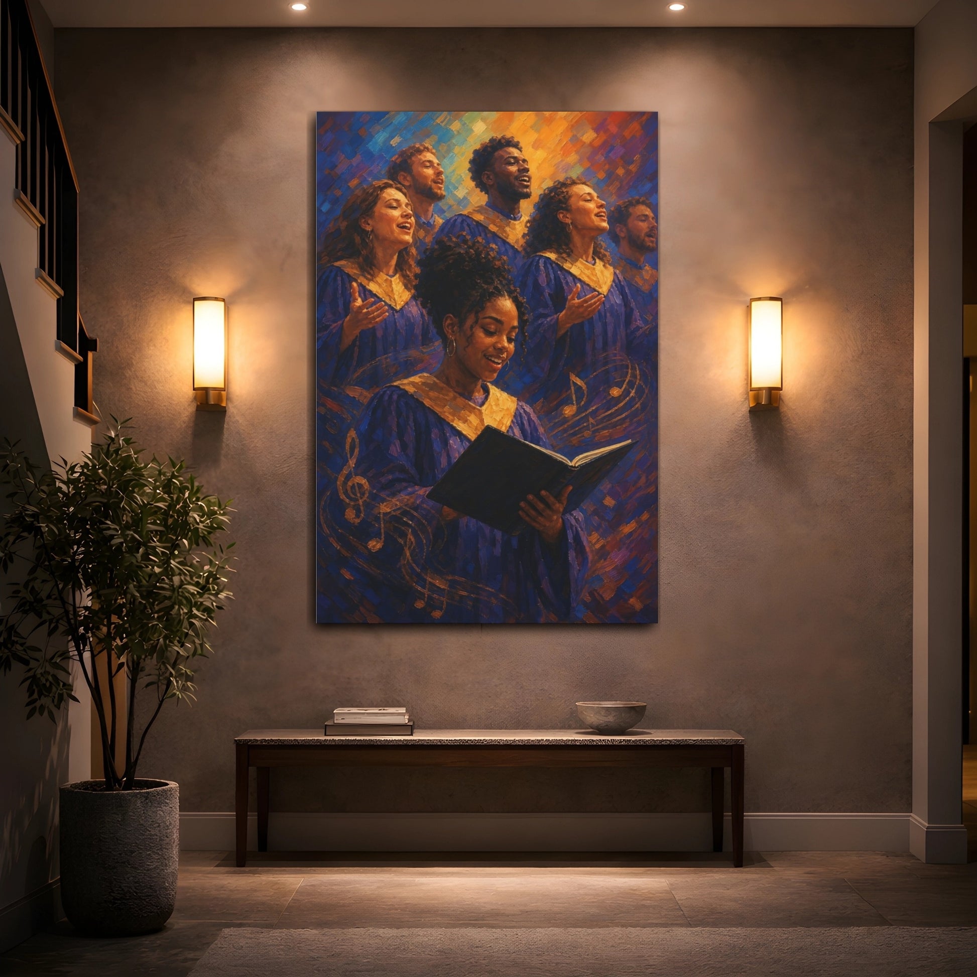 Mockup 2. Joyful Gospel Choir shown as canvas print