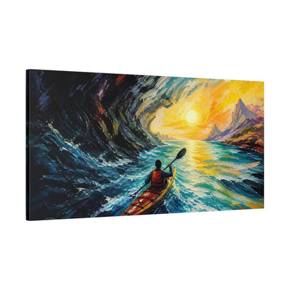 Main Mockup. Kayaker Motivation Journey shown as canvas print