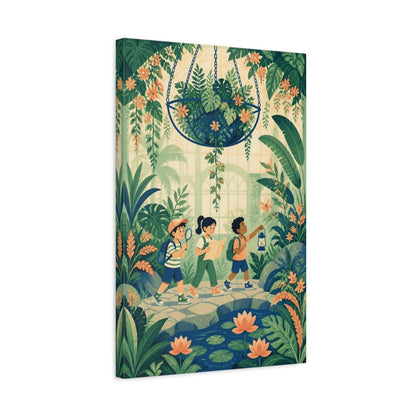 Side Mockup 3. Kids Room Jungle Explorers shown as canvas print