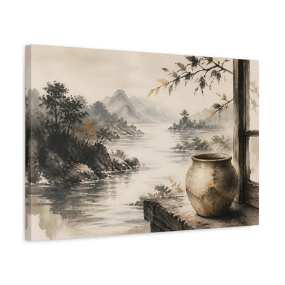 Side Mockup 3. Kintsugi Window View shown as canvas print