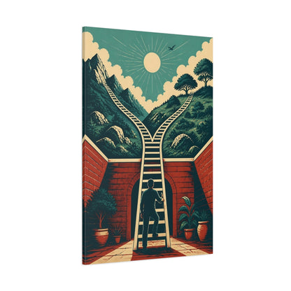 Side Mockup 1. Ladder Of Motivation shown as canvas print