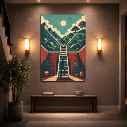 Mockup 2. Ladder Of Motivation shown as canvas print