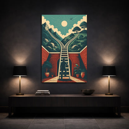 Mockup 3. Ladder Of Motivation shown as canvas print