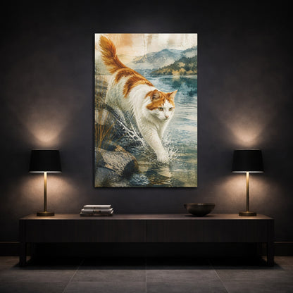 Mockup 3. Lakeshore Pets Cat shown as canvas print