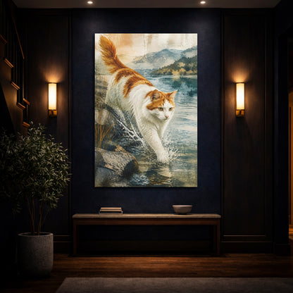 Mockup 4. Lakeshore Pets Cat shown as canvas print