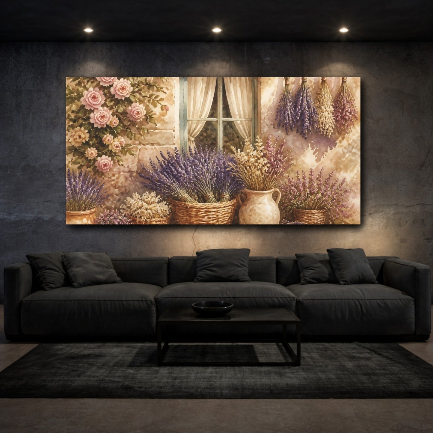 Mockup 3. Lavender By The Window shown as canvas print