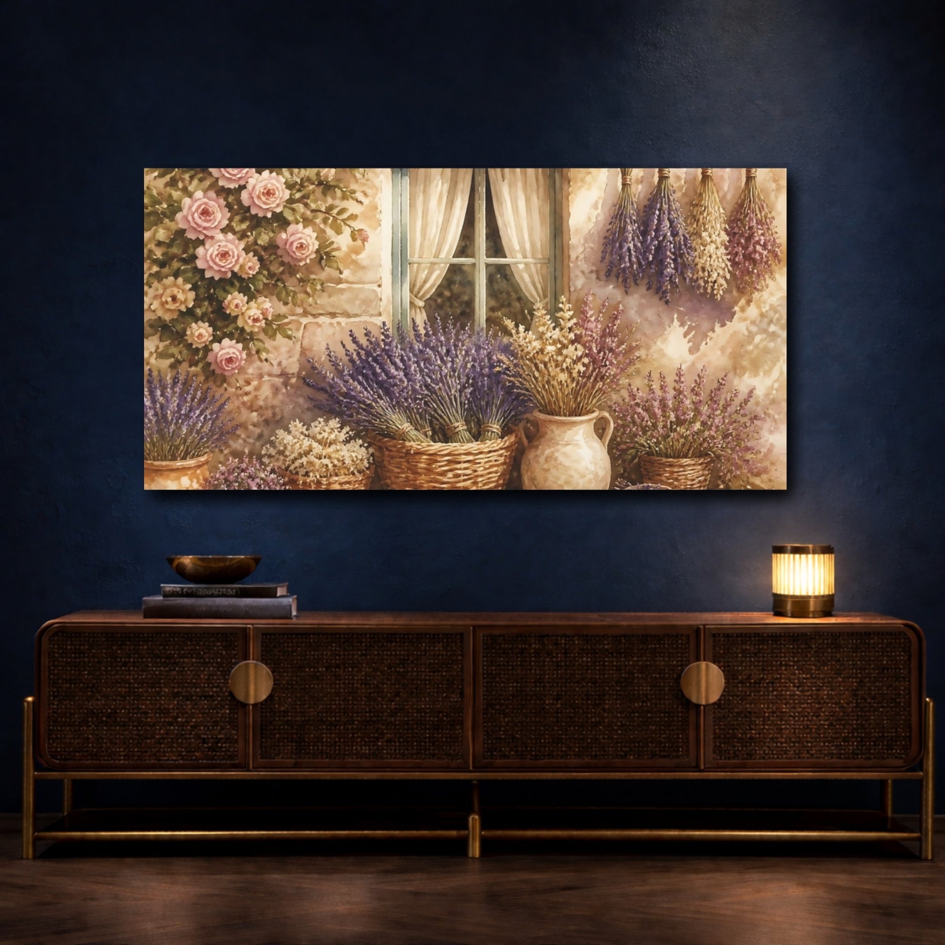 Mockup 4. Lavender By The Window shown as canvas print