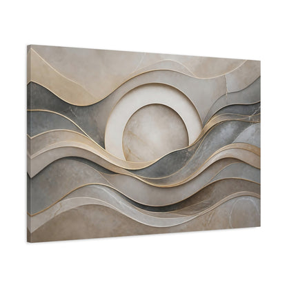 Main Mockup. Layered Stone Waves shown as canvas print