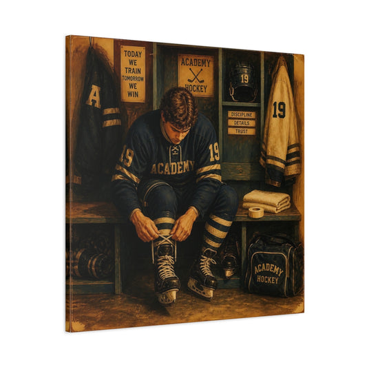 Main Mockup. Locker Room Focus shown as canvas print