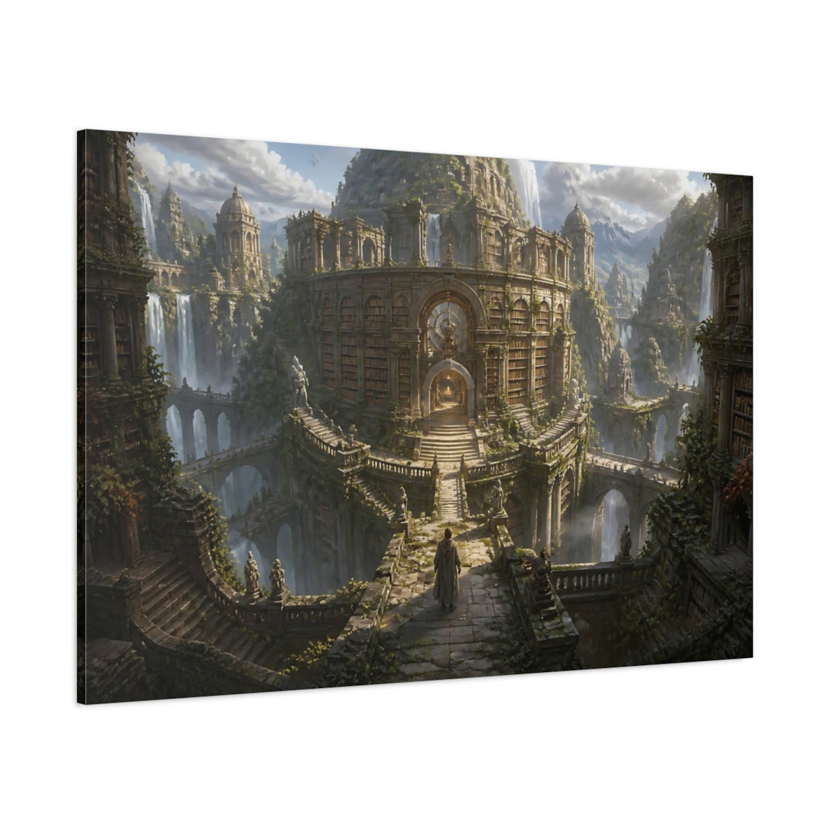 Side Mockup 1. Lost Mountain Library shown as canvas print