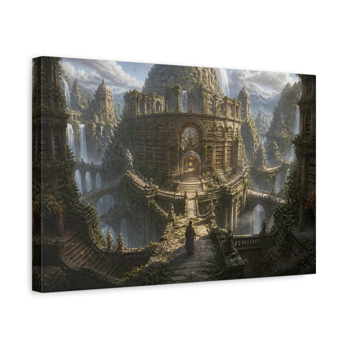 Side Mockup 4. Lost Mountain Library shown as canvas print