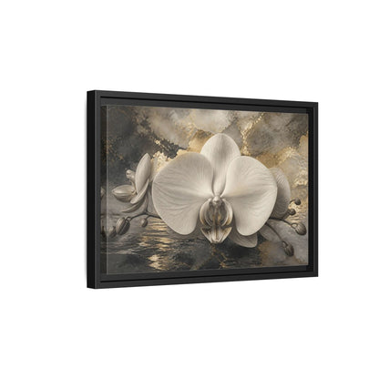 Side Mockup 6. Luminous Monochrome Orchid shown as framed canvas print
