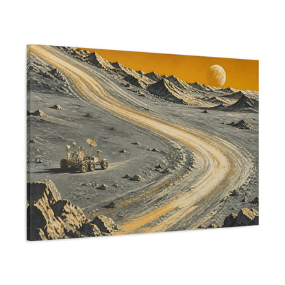 Main Mockup. Lunar Rover Tracks shown as canvas print