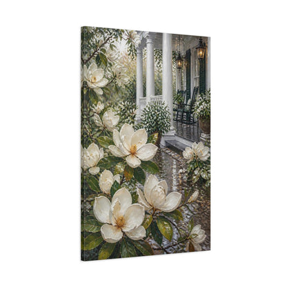 Main Mockup. Magnolia Porch Retreat shown as canvas print