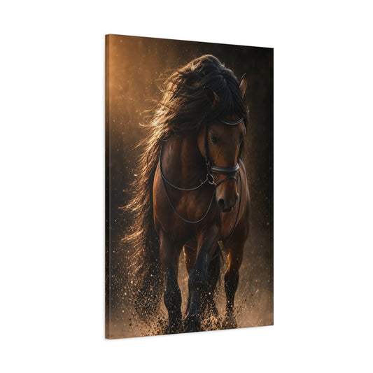 Main Mockup. Majestic Dark Horse shown as canvas print