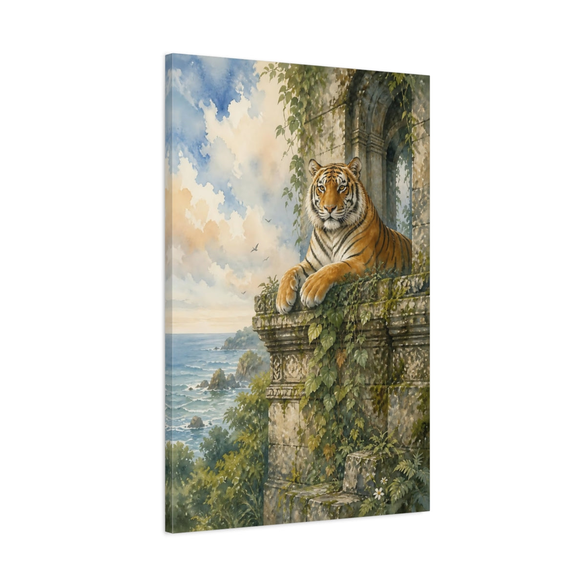 Main Mockup. Majestic Tiger Animal shown as canvas print