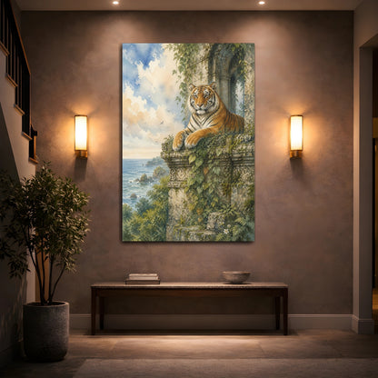 Mockup 2. Majestic Tiger Animal shown as canvas print