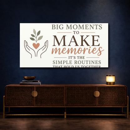 Mockup 4. Make Memories Quote shown as canvas print