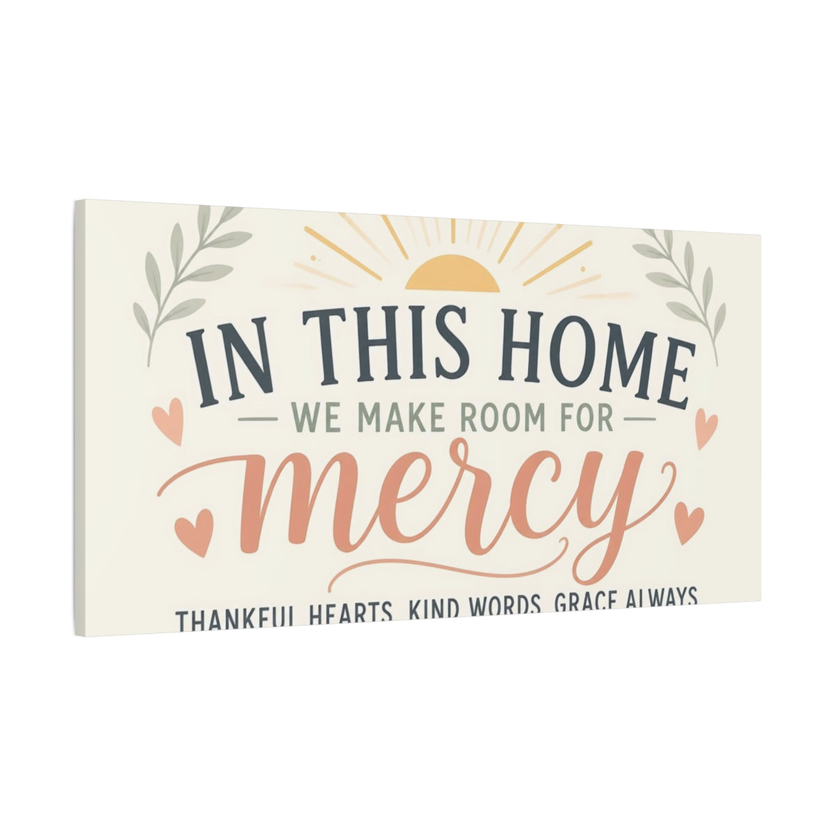Main Mockup. Make Room For Mercy shown as canvas print
