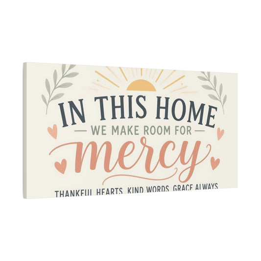 Main Mockup. Make Room For Mercy shown as canvas print