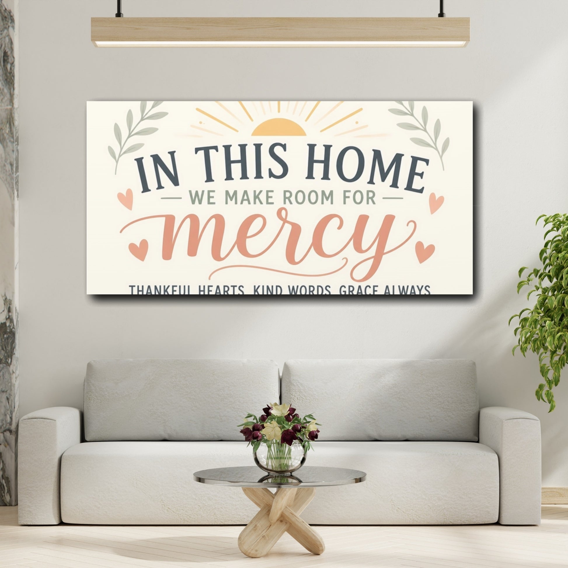 Mockup 2. Make Room For Mercy shown as canvas print