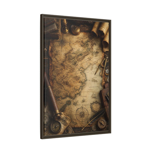 Main Mockup. Maps Vintage Map Vintage Map shown as stretched canvas wall art