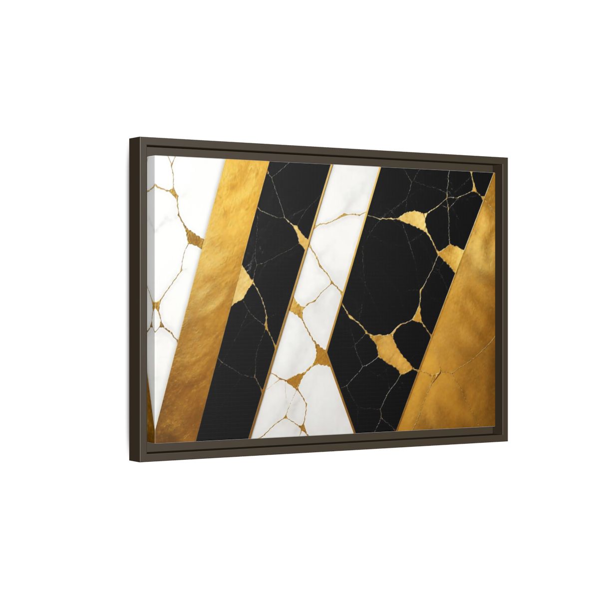 Side Mockup 2. Marble Accent Panels shown as framed canvas print