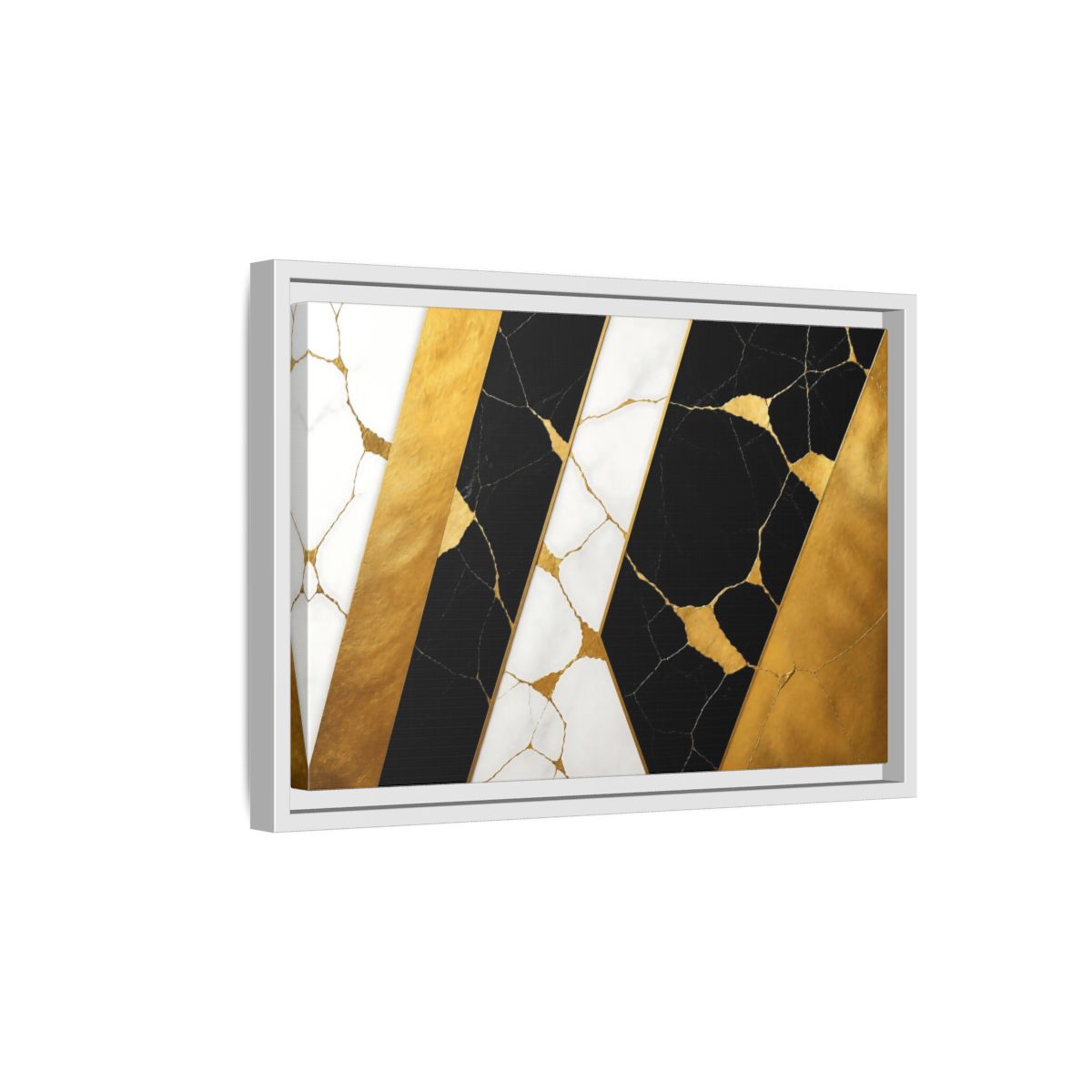 Side Mockup 4. Marble Accent Panels shown as framed canvas print