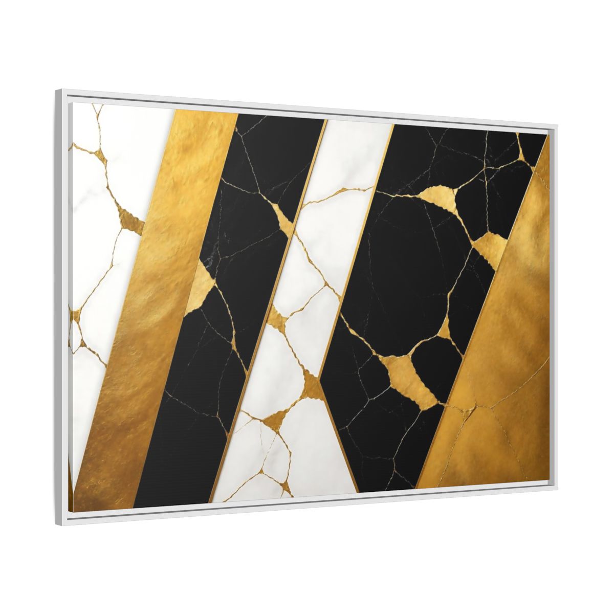 Side Mockup 7. Marble Accent Panels shown as framed canvas print