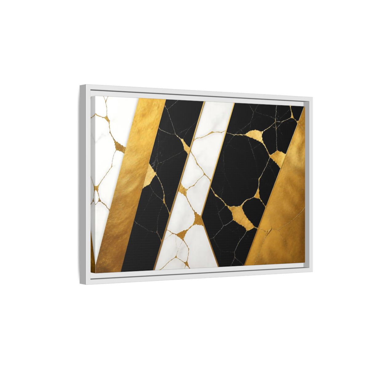 Side Mockup 1. Marble Accent Panels shown as framed canvas print