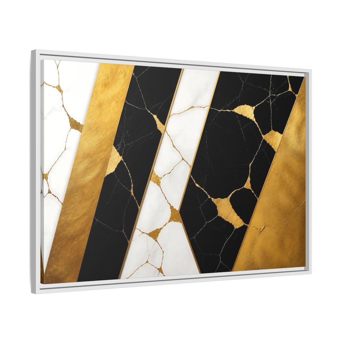 Side Mockup 9. Marble Accent Panels shown as framed canvas print