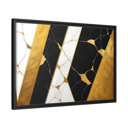 Side Mockup 14. Marble Accent Panels shown as framed canvas print