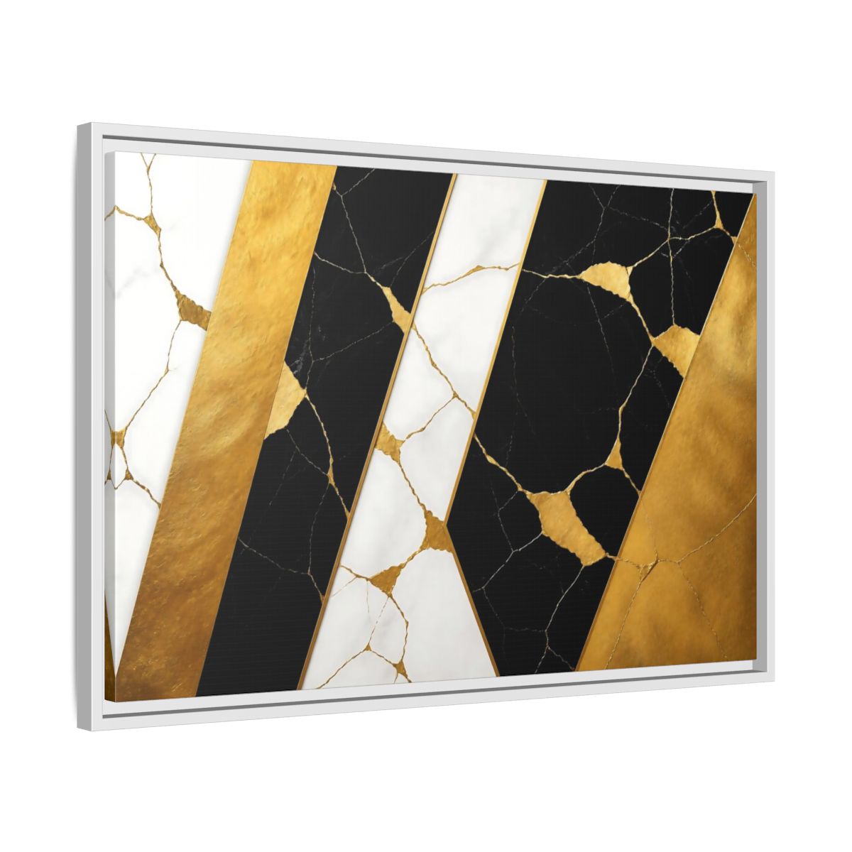 Side Mockup 10. Marble Accent Panels shown as framed canvas print