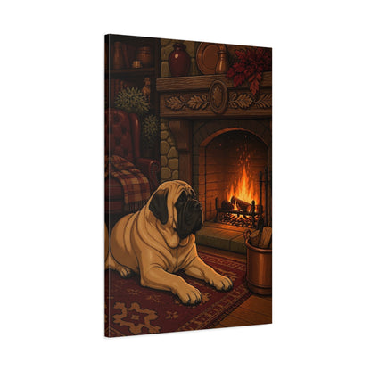Main Mockup. Mastiff Pets By Hearth shown as canvas print