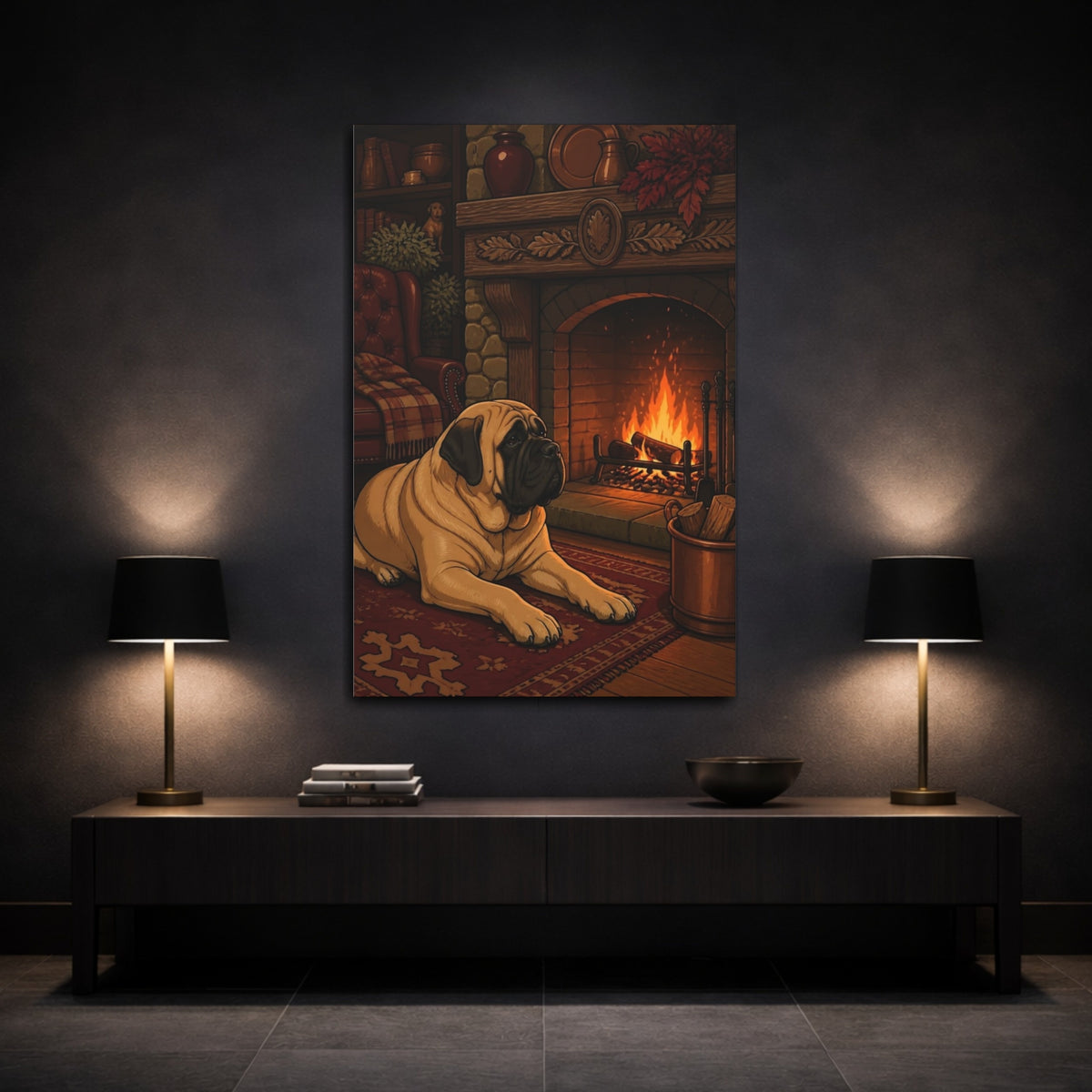 Mockup 3. Mastiff Pets By Hearth shown as canvas print
