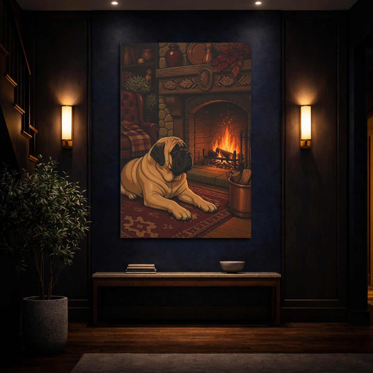 Mockup 4. Mastiff Pets By Hearth shown as canvas print