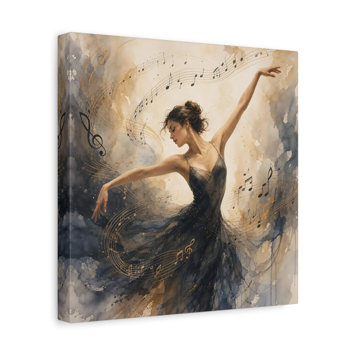 Side Mockup 8. Melody Of The Ballerina shown as canvas print