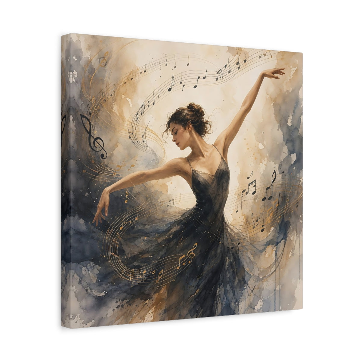 Side Mockup 6. Melody Of The Ballerina shown as canvas print